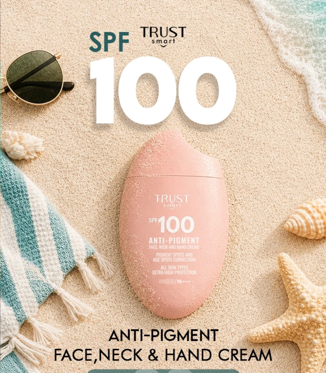 ضد آفتاب ضد لک spf100 تراست